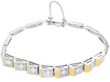 White and Yellow Gold Diamond Line Bracelet closed