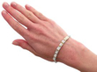 wearing White and Yellow Gold Diamond Line Bracelet