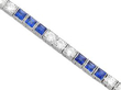 Sapphire and Diamond Bracelet in Platinum