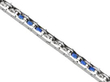 Sapphire and Diamond Tennis Bracelet in Platinum reverse