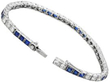 Sapphire and Diamond Tennis Bracelet in Platinum open