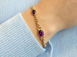 Victorian Amethyst Bracelet in Yellow Gold wearing