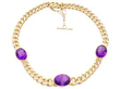 Victorian Amethyst Bracelet in Yellow Gold closed