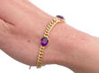 Victorian Amethyst Bracelet in Yellow Gold being worn