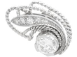 Antique Diamond Swirl Earring in Platinum