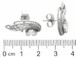 Antique Diamond Swirl Earrings in Platinum size