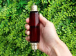 Antique Red Glass Scent Bottle Military Interest outside