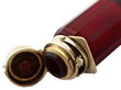 open Antique Red Glass Scent Bottle Military Interest