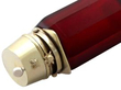 Antique Red Glass Scent Bottle Military Interest closed