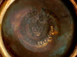 Antique Red Glass Scent Bottle Military Interest close up