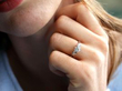 White Gold 1920s Diamond Engagement Ring wearing