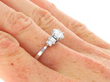 White Gold 1920s Diamond Engagement Ring on hand