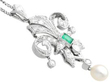 Pearl Diamond and Emerald Pendant Necklace setting
