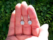 Antique Solitaire Drop Earrings in Gold outside