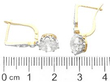 Antique Solitaire Drop Earrings in Gold size