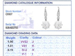 Antique Solitaire Drop Earrings in Gold grading card