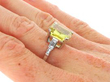 Antique Chrysoberyl Ring in Platinum on Hand