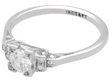 Old European Cut Art Deco Solitaire Ring in white gold