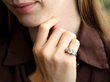 4.5 Carat Diamond Trilogy Ring in Platinum on hand