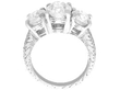 4.5 Carat Diamond Trilogy Ring setting