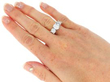 4.5 Carat Diamond Trilogy Ring in Platinum wearing