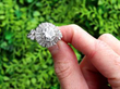 Antique Ballerina Diamond Ring in Platinum outside