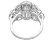 Antique Ballerina Diamond Ring in Platinum back
