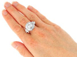Antique Ballerina Diamond Ring in Platinum wearing