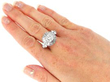 Antique Ballerina Diamond Ring in Platinum wearing