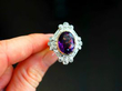 Amethyst and Diamond Ring in Gold
