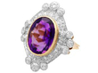 1930s Amethyst and Diamond Ring