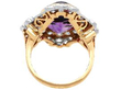 1930s Amethyst and Diamond Ring in Gold back