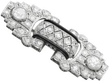Black Enamel and Diamond Brooch