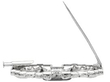 Black Enamel and Diamond Art Deco Brooch open