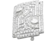Platinum Geometric Diamond Brooch side
