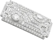 antique Platinum Geometric Diamond Brooch