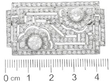 Platinum Geometric Diamond Brooch size