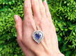 Heart Sapphire Pendant Necklace Outside