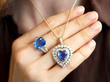 Heart Sapphire Pendant