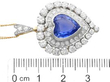 Ruler with Heart Sapphire Pendant Necklace in Gold