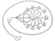 Elegant Circular Floral Diamond Pendant in platinum