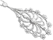 Elegant Circular Floral Diamond Pendant setting