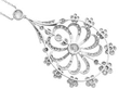 Elegant Circular Floral Diamond Pendant reverse