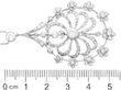 Elegant Circular Floral Diamond Pendant size