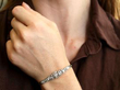 Antique Expandable Diamond Bracelet in White Gold wearing