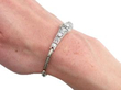 Antique Expandable Diamond Bracelet in White Gold being worn