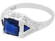 Sapphire and Platinum Ring