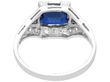 Antique Sapphire and Platinum Ring back