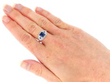 wearing Antique Sapphire and Platinum Ring