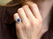Antique Star Sapphire Cluster Ring wearing